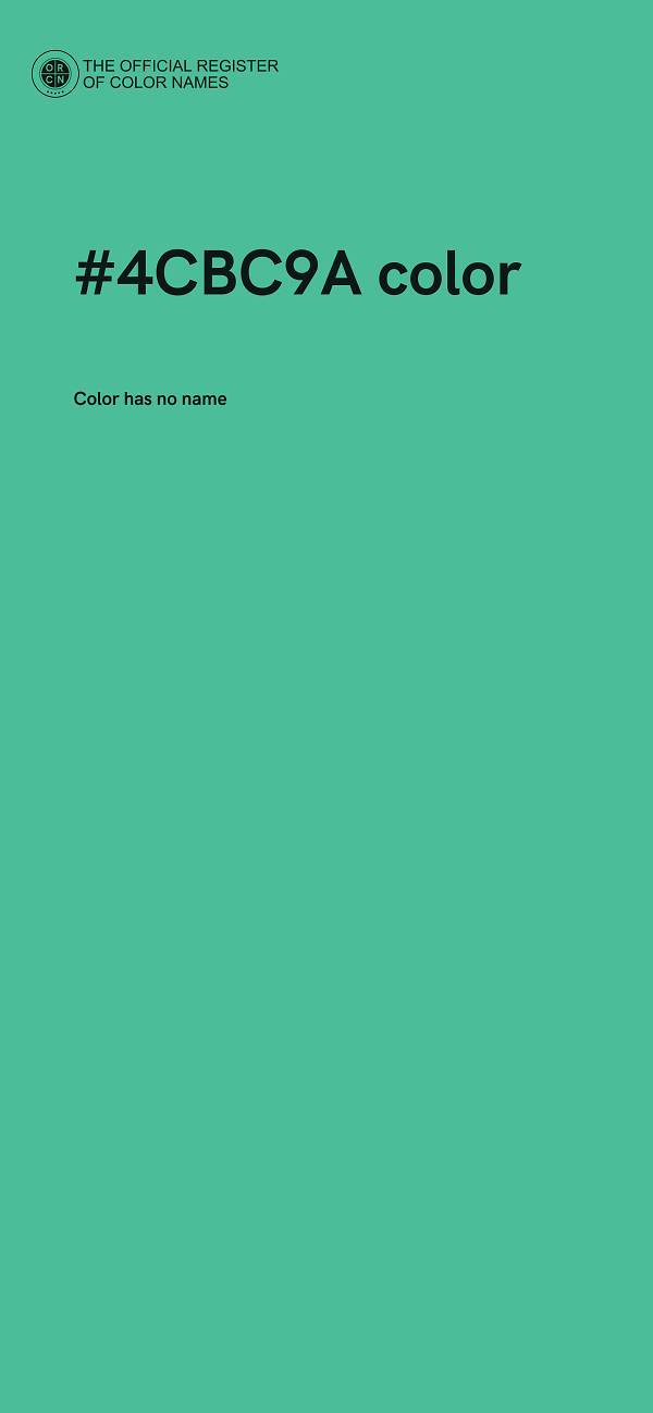 #4CBC9A color image