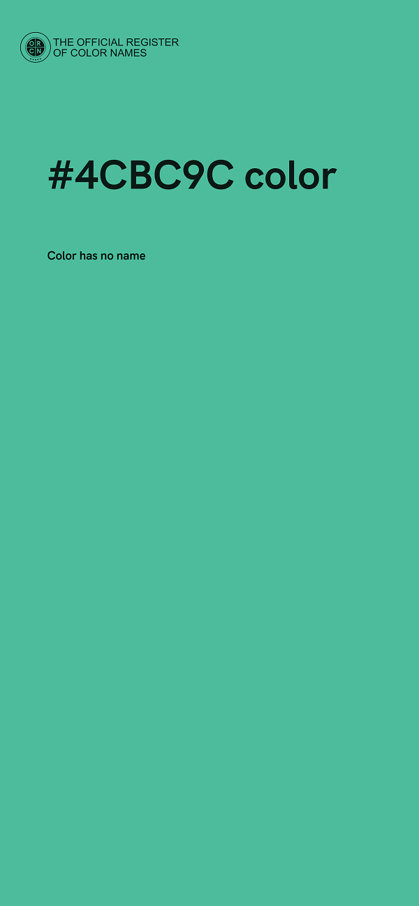 #4CBC9C color image
