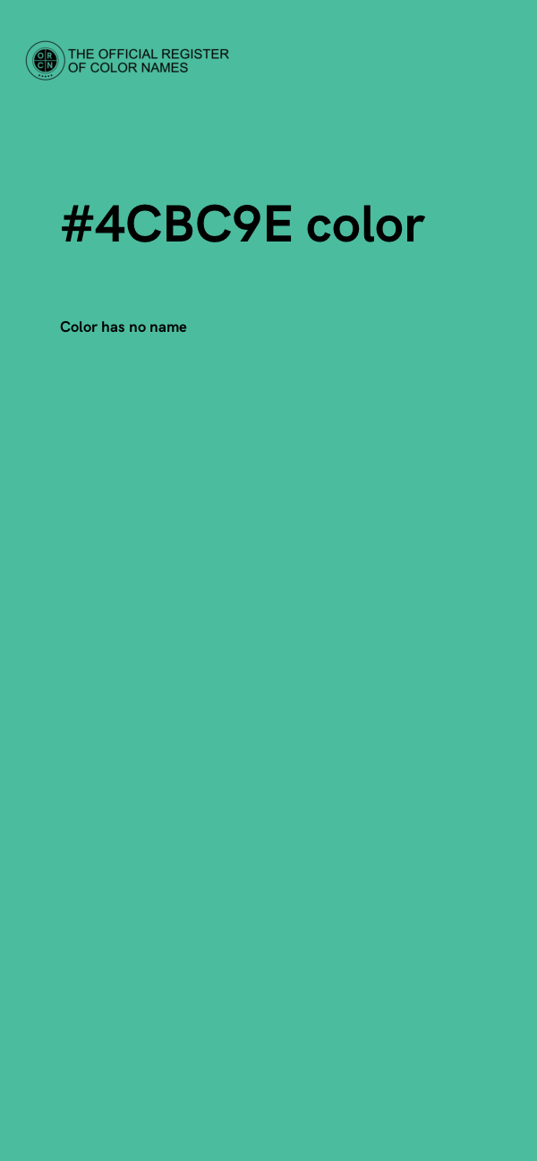 #4CBC9E color image