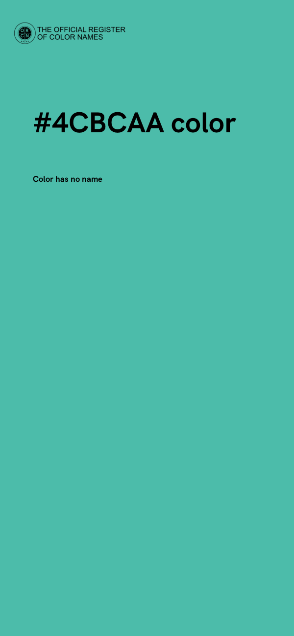 #4CBCAA color image