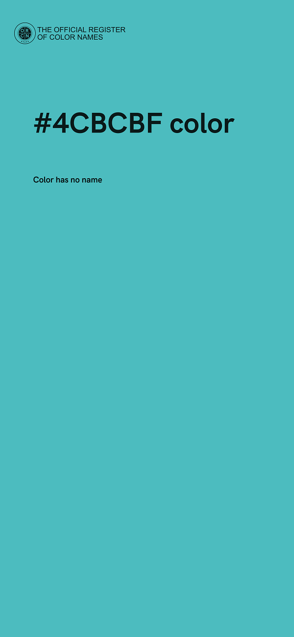 #4CBCBF color image