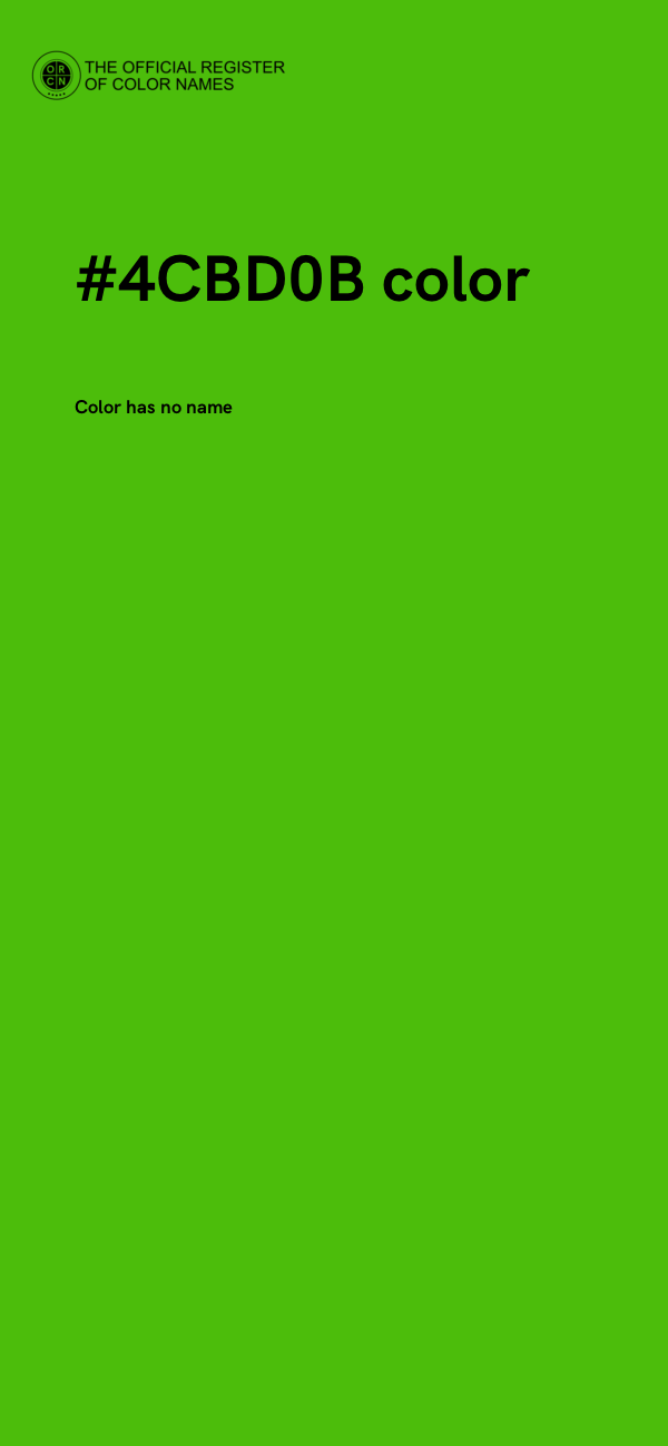 #4CBD0B color image