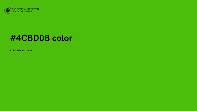 #4CBD0B color image