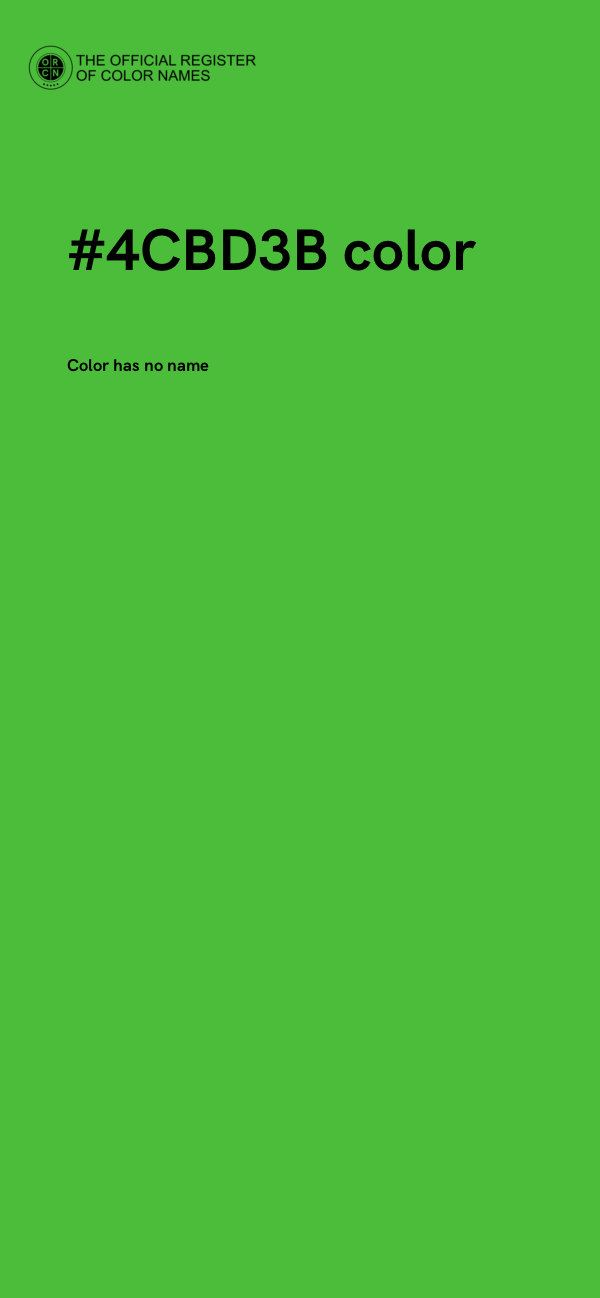 #4CBD3B color image