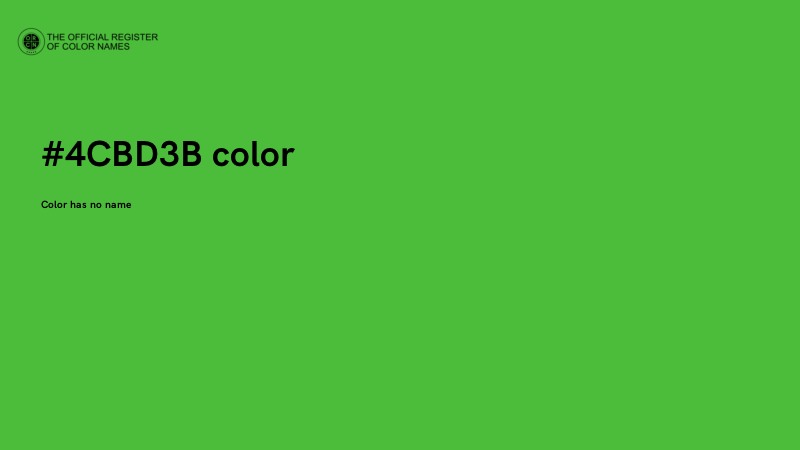 #4CBD3B color image