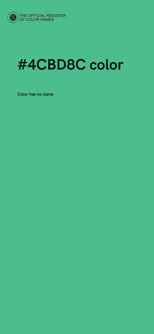 #4CBD8C color image