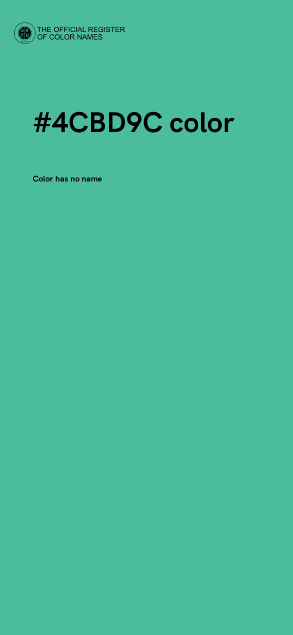 #4CBD9C color image