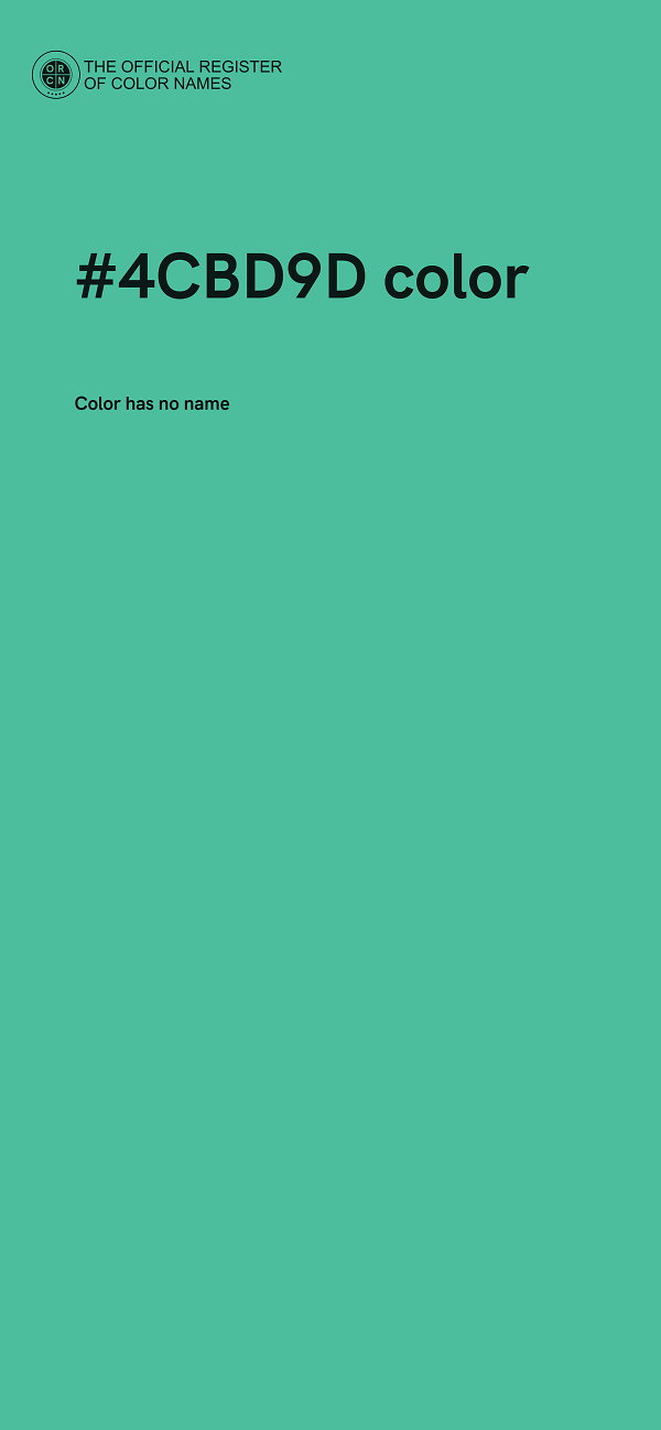 #4CBD9D color image