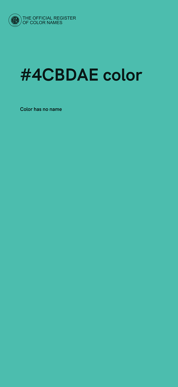 #4CBDAE color image