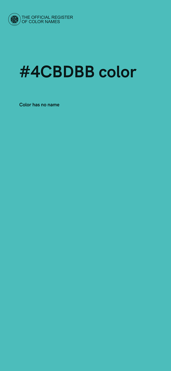 #4CBDBB color image