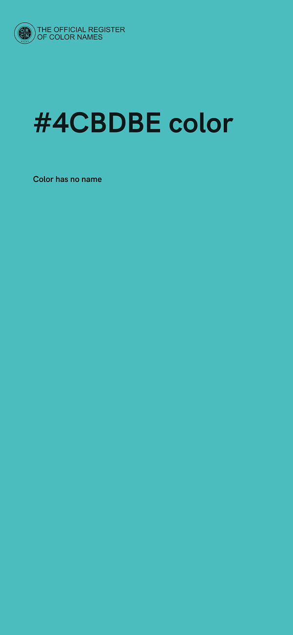 #4CBDBE color image