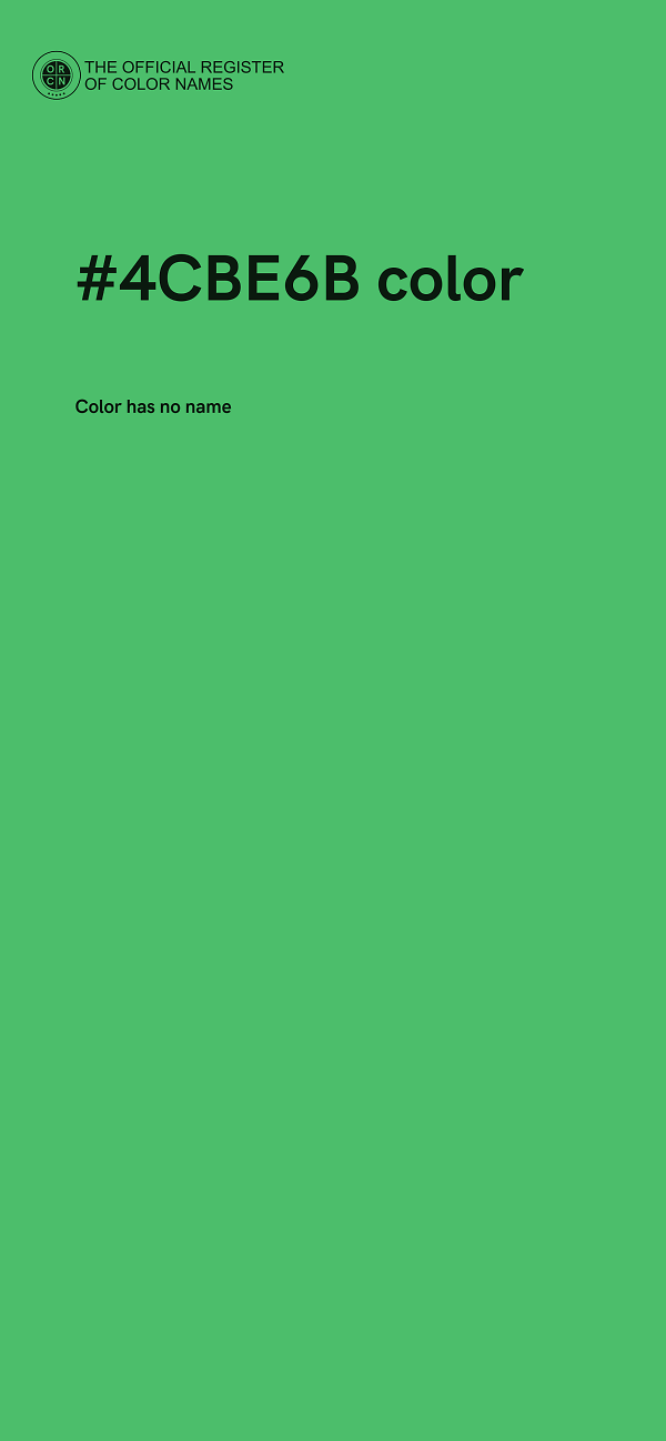 #4CBE6B color image