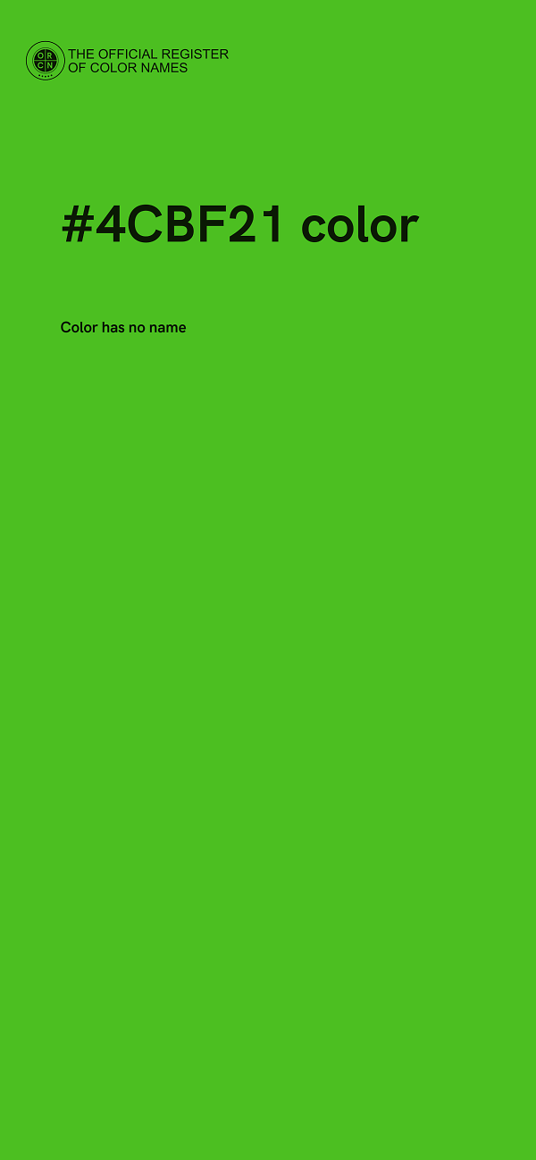 #4CBF21 color image