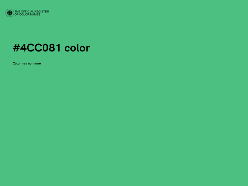#4CC081 color image