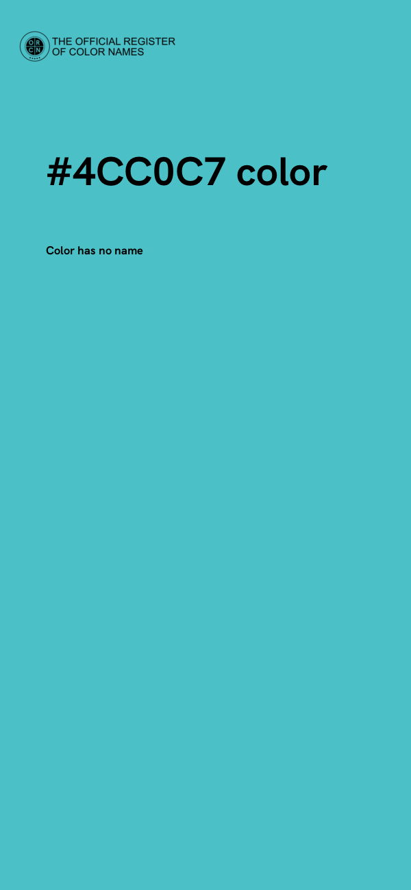 #4CC0C7 color image