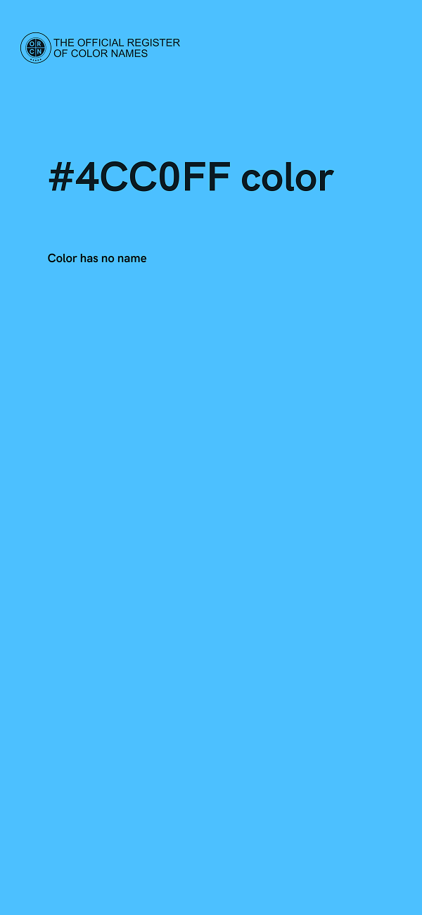 #4CC0FF color image