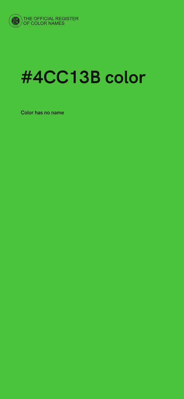 #4CC13B color image