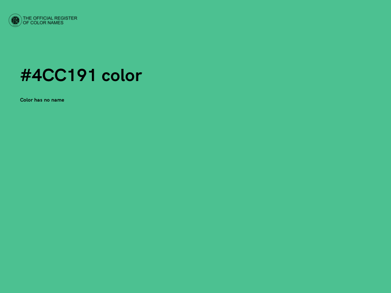 #4CC191 color image