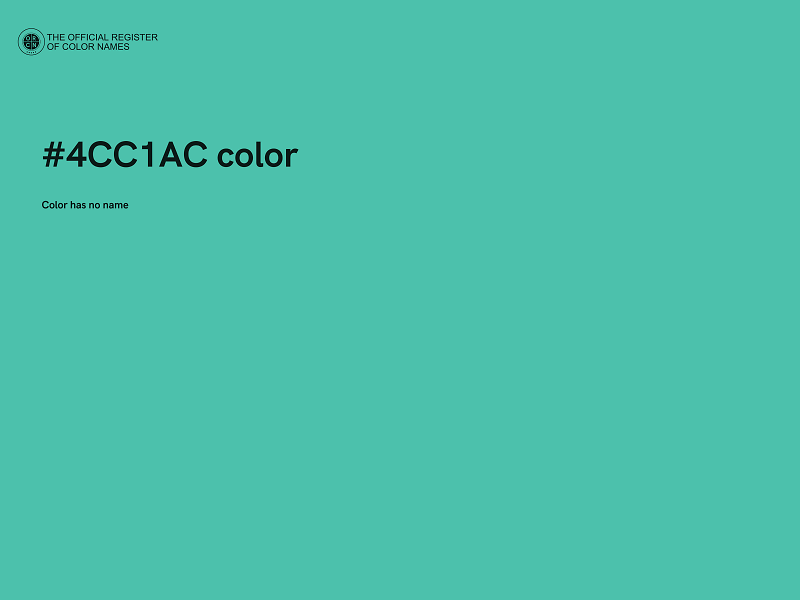 #4CC1AC color image