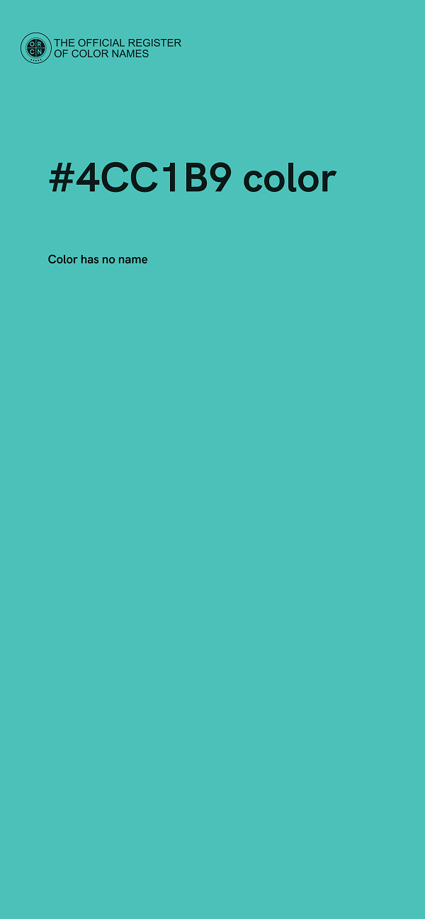 #4CC1B9 color image