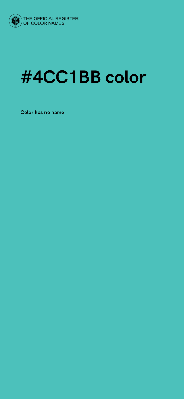 #4CC1BB color image