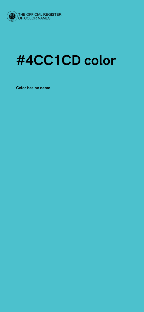 #4CC1CD color image