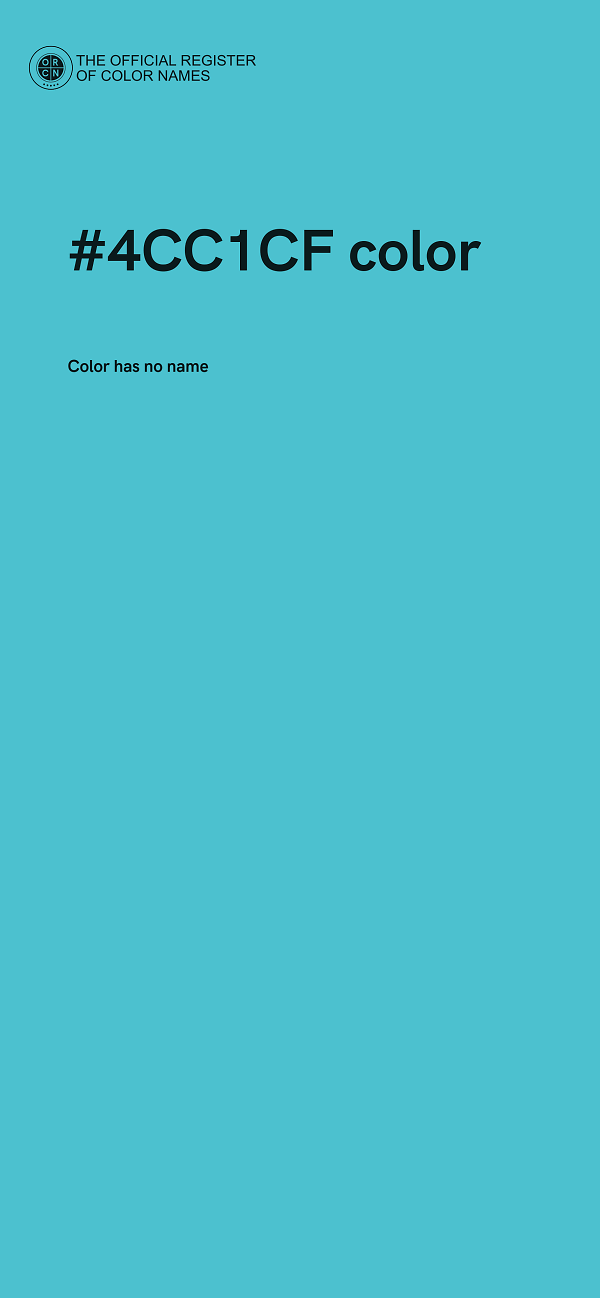 #4CC1CF color image