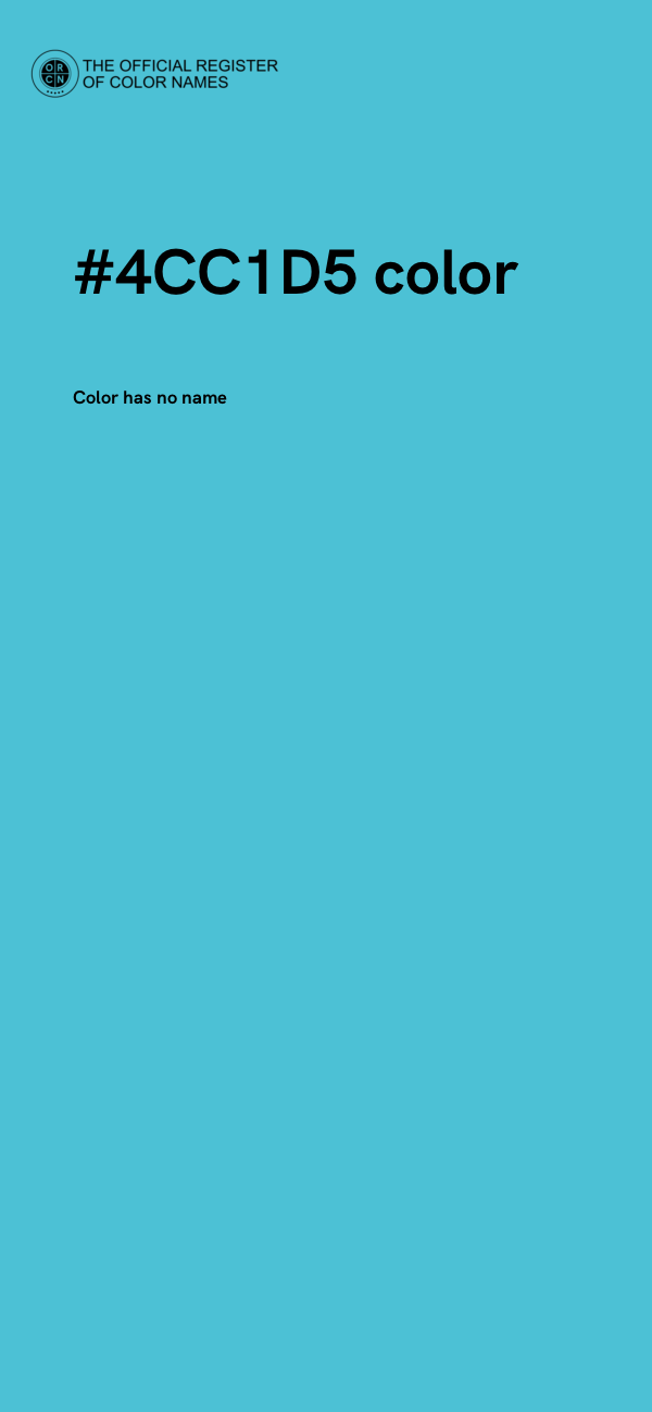 #4CC1D5 color image