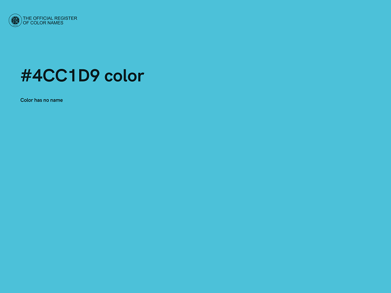 #4CC1D9 color image