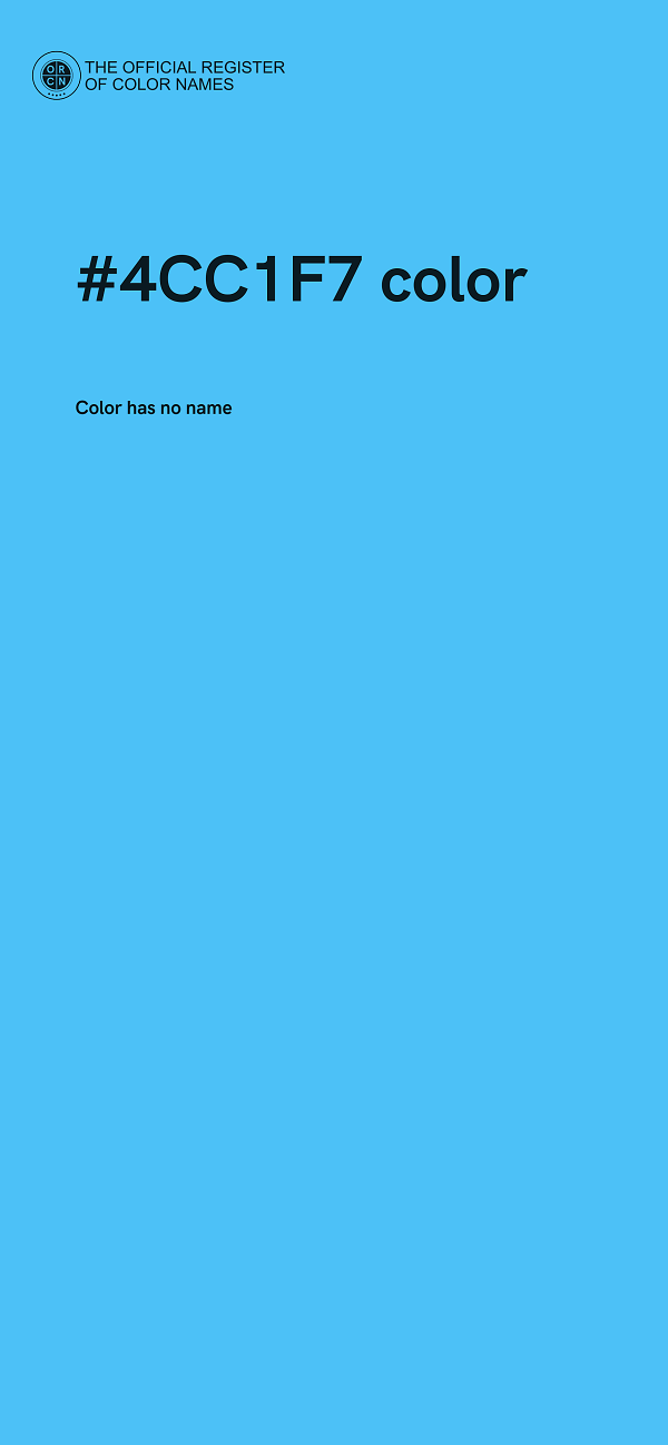 #4CC1F7 color image