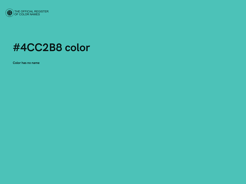 #4CC2B8 color image