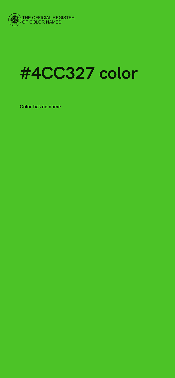 #4CC327 color image