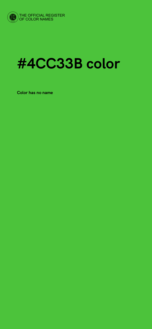 #4CC33B color image