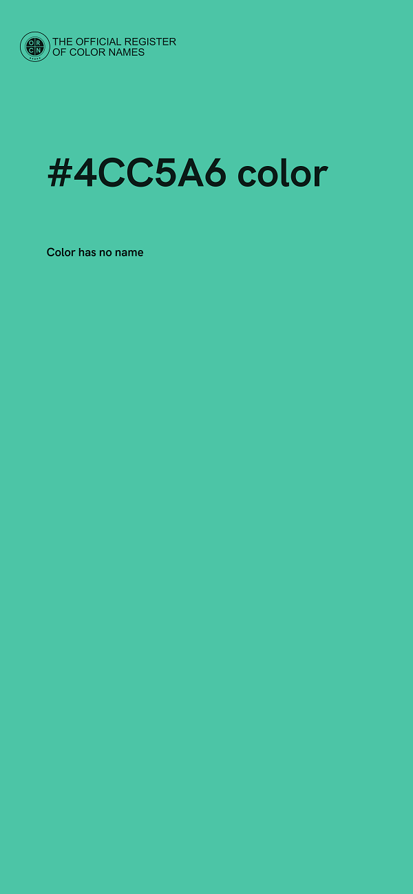 #4CC5A6 color image