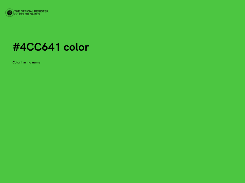 #4CC641 color image