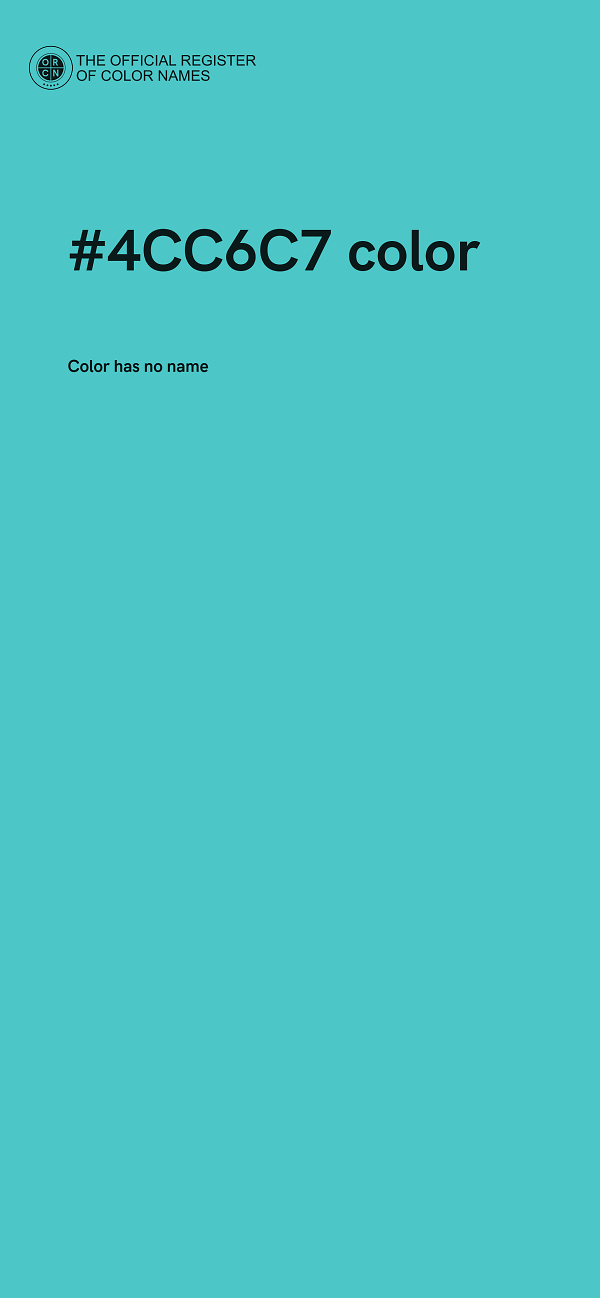#4CC6C7 color image