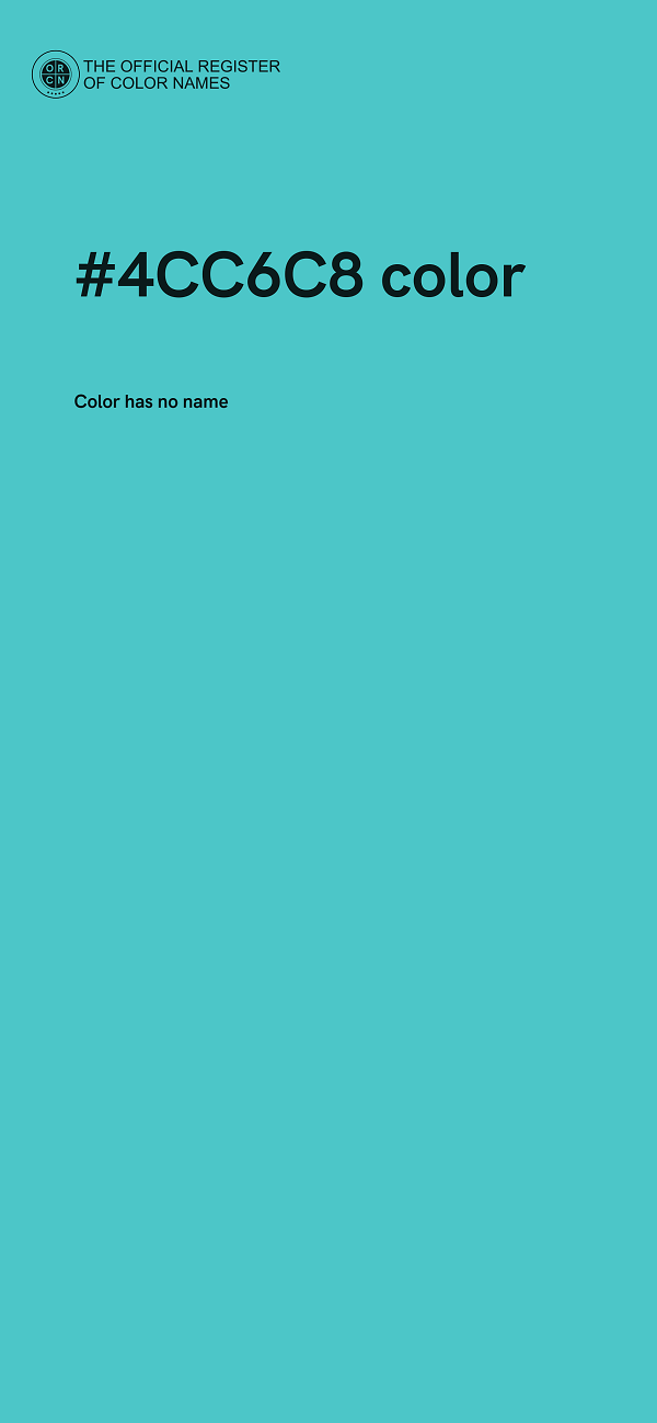 #4CC6C8 color image