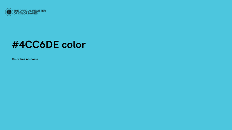 #4CC6DE color image