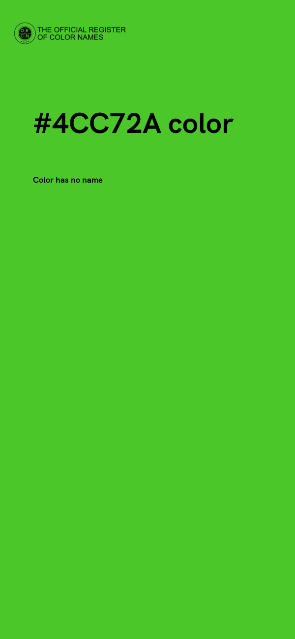 #4CC72A color image