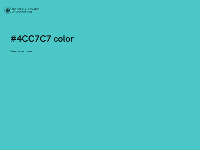 #4CC7C7 color image