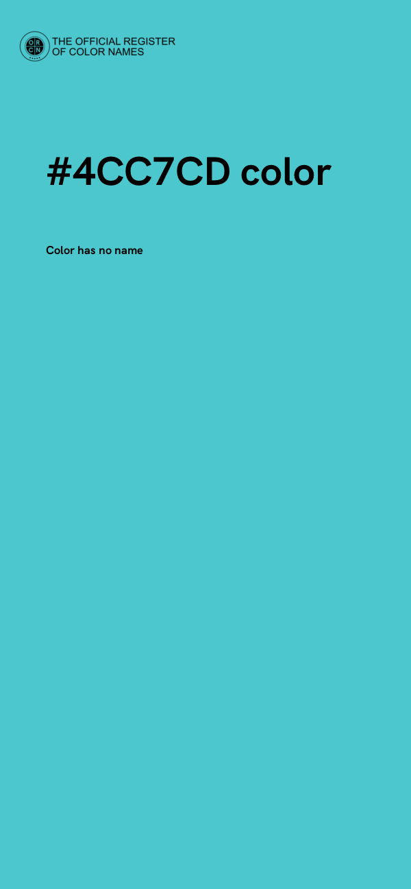 #4CC7CD color image