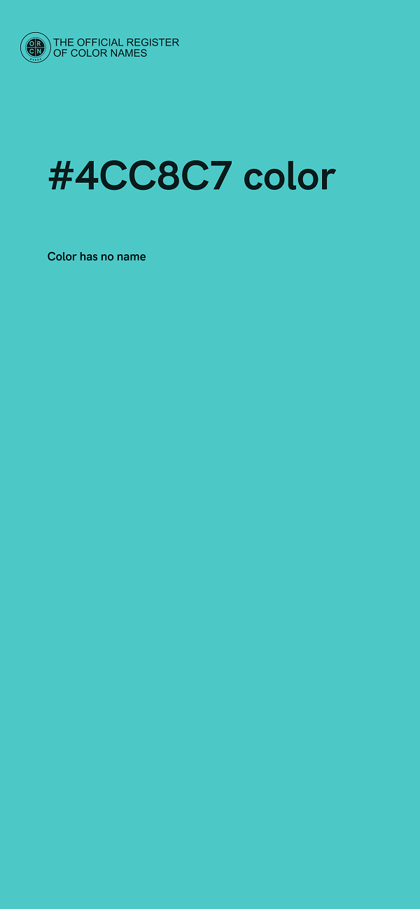 #4CC8C7 color image