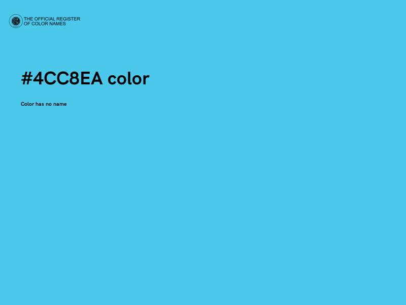 #4CC8EA color image