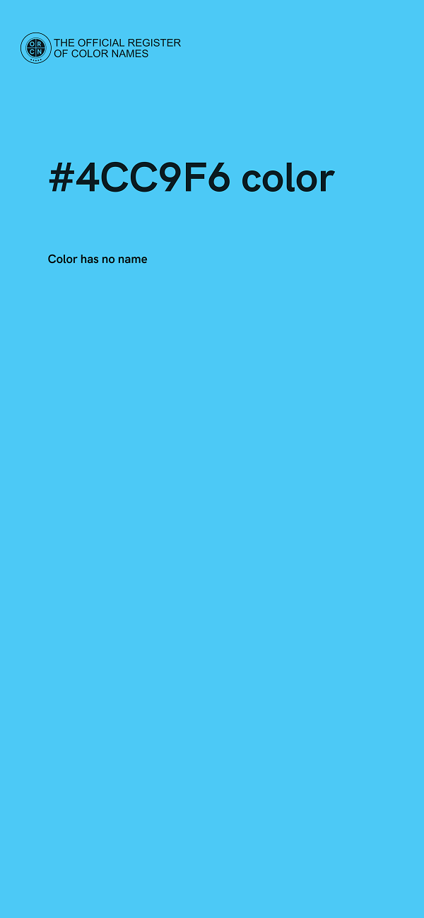 #4CC9F6 color image
