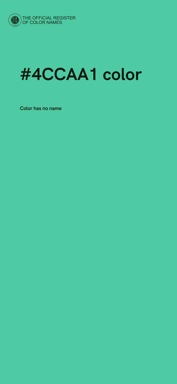 #4CCAA1 color image