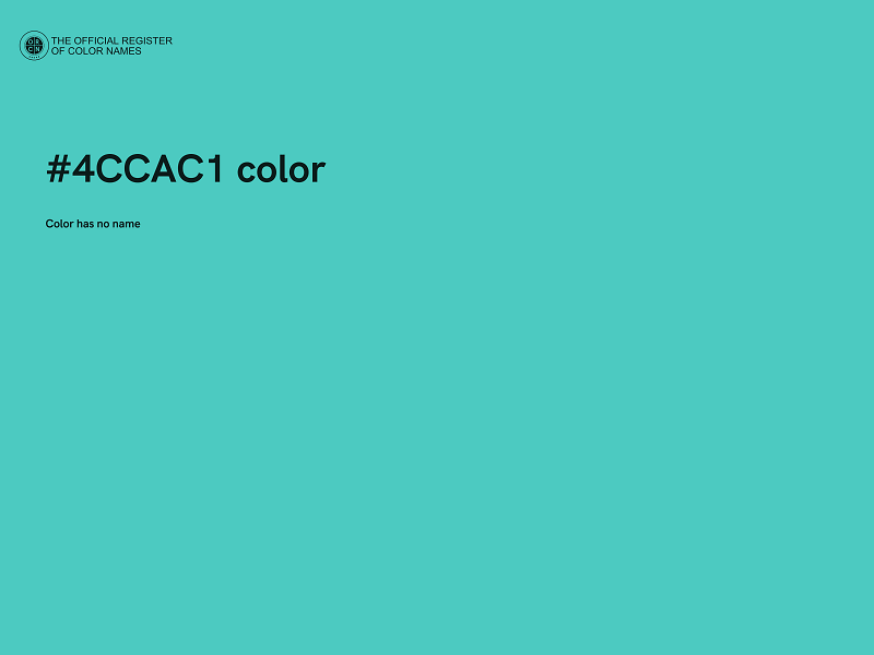 #4CCAC1 color image