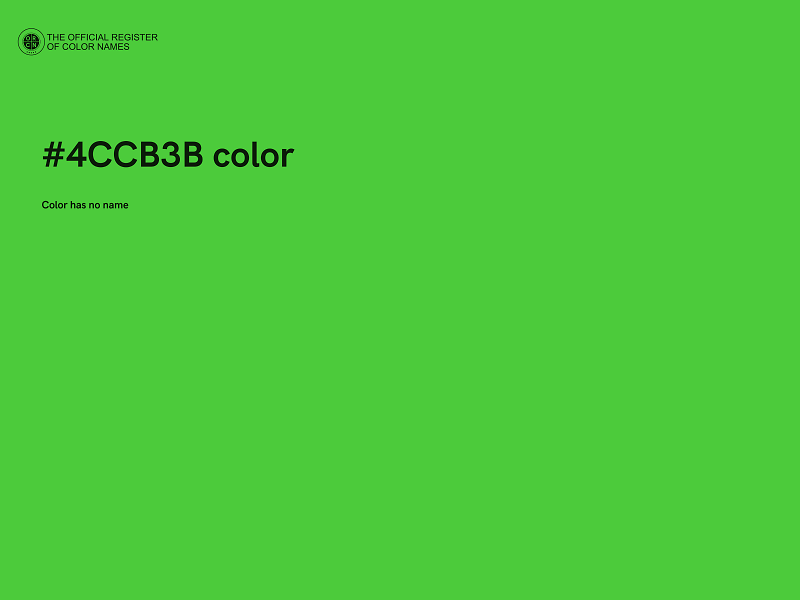 #4CCB3B color image