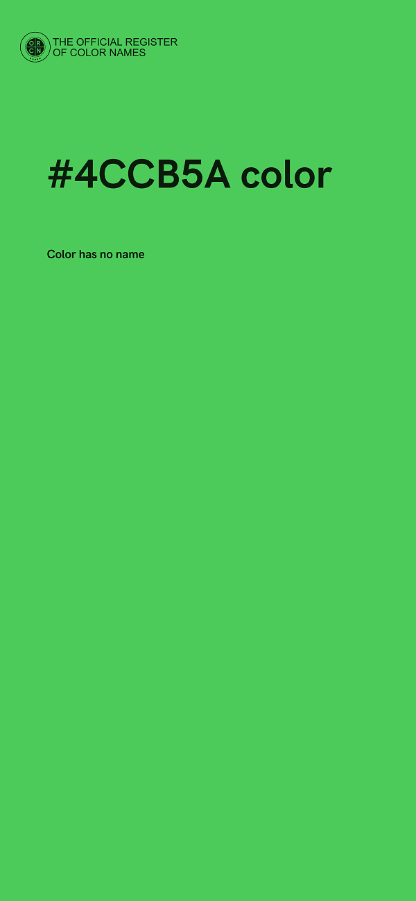 #4CCB5A color image