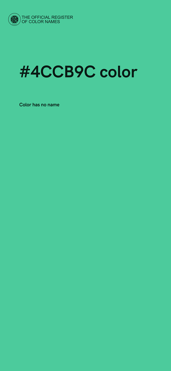 #4CCB9C color image