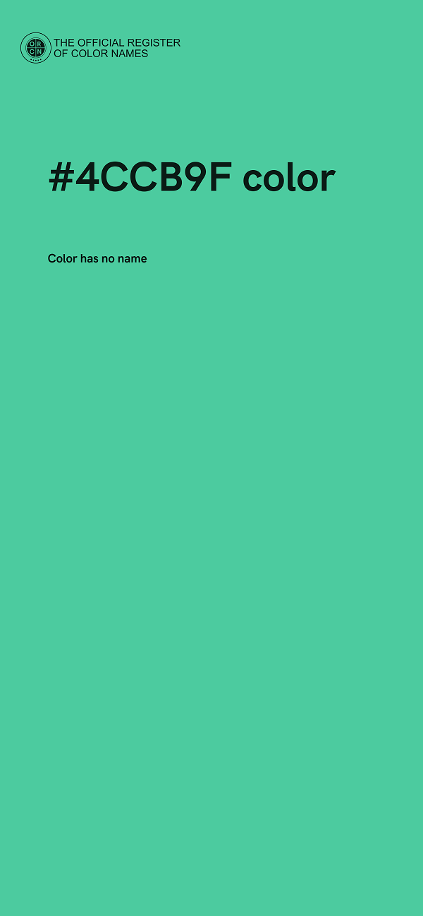 #4CCB9F color image
